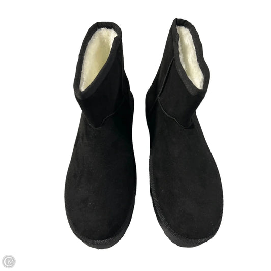 Boots Ankle Flats By Forever In Black, Size: 10