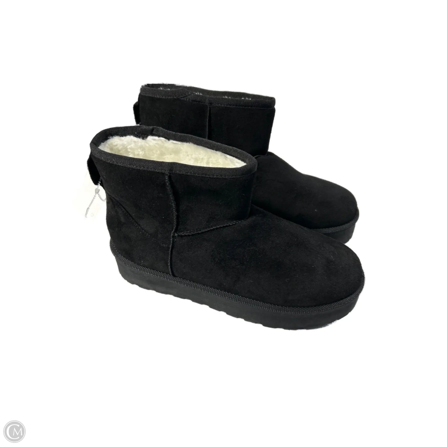 Boots Ankle Flats By Forever In Black, Size: 10