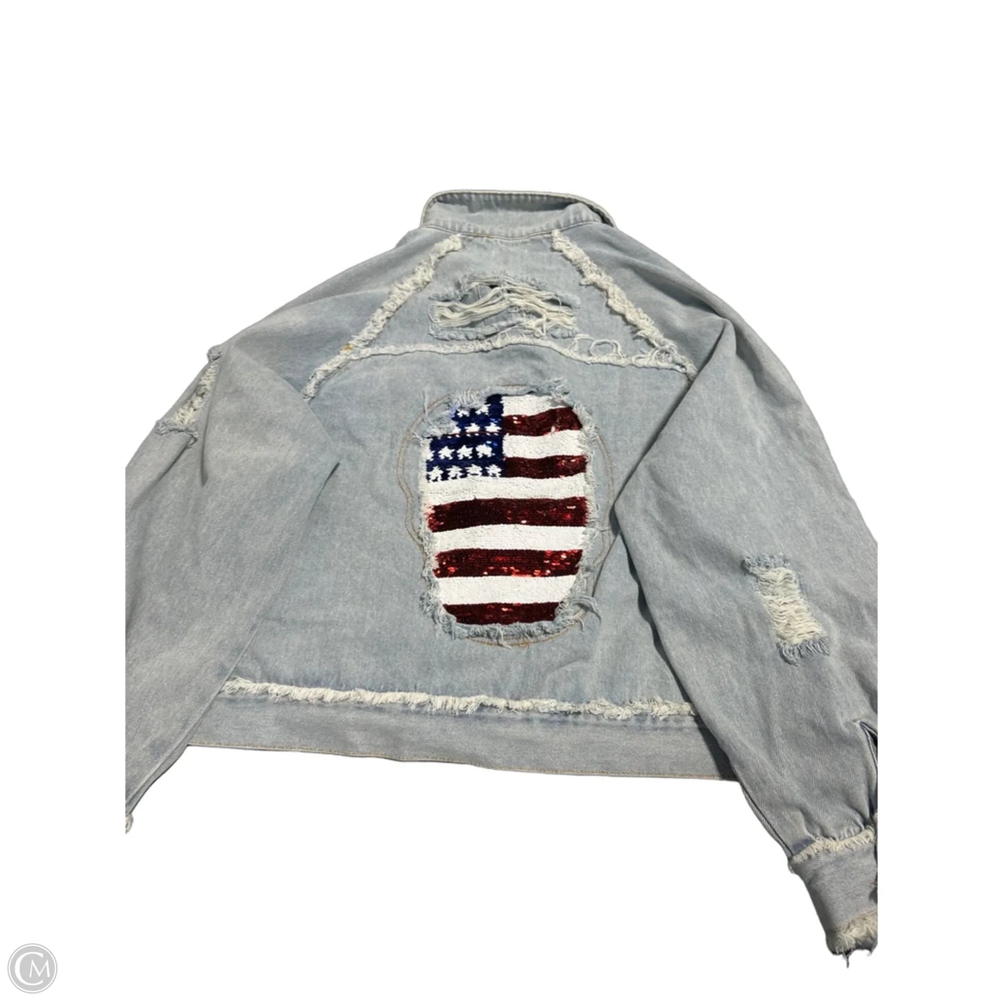 Jacket Denim By Pol In Blue Denim, Size: S