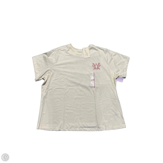 Top Short Sleeve By Universal Thread In Cream, Size: Xxl