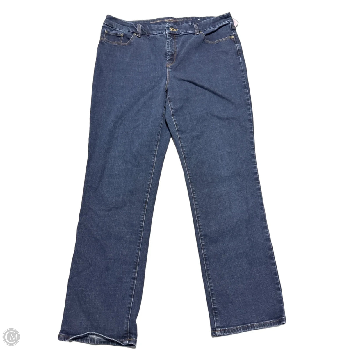 Jeans Straight By Chicos In Blue Denim, Size: 16
