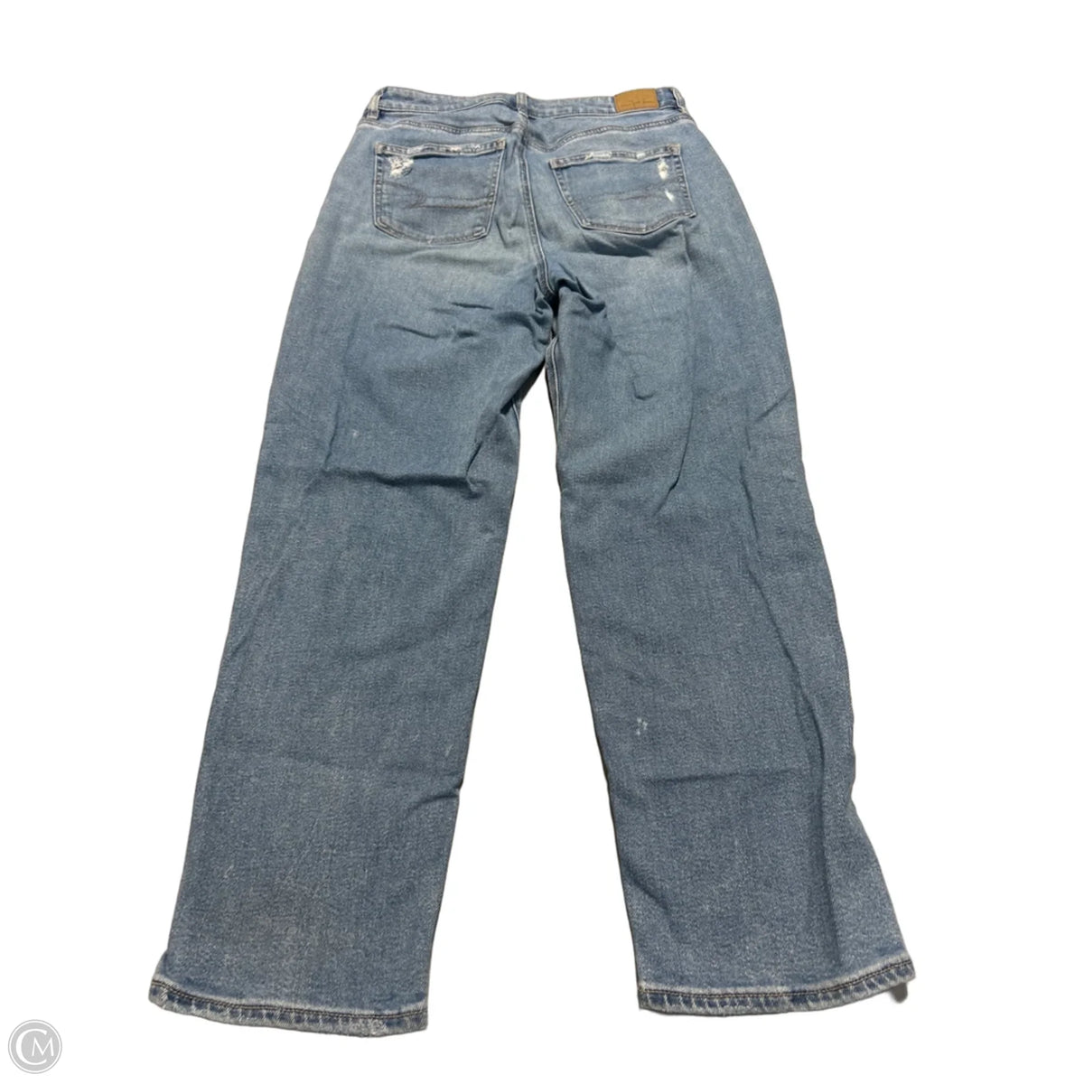 Jeans Straight By American Eagle In Blue Denim, Size: 10
