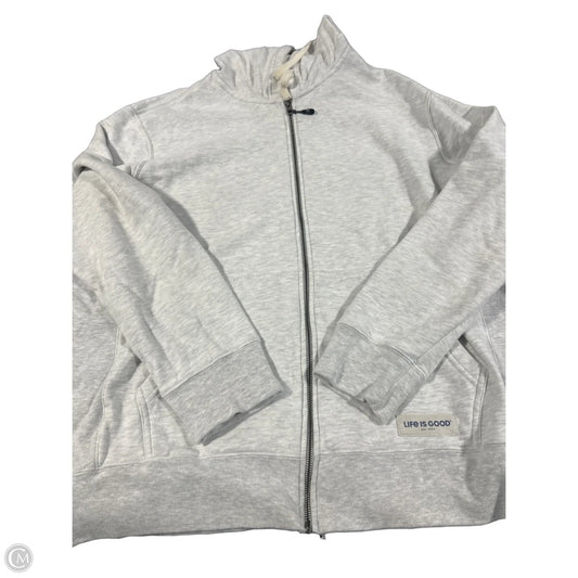 Sweatshirt Hoodie By Life Is Good In Grey, Size: Xxl