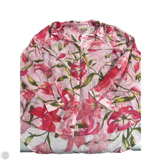 Top Long Sleeve By Philosophy In Pink, Size: 2x