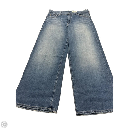 Jeans Wide Leg By Ag Jeans In Blue Denim, Size: 10