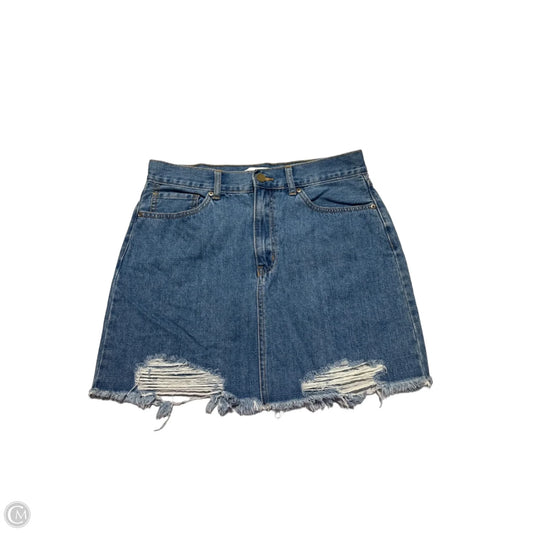 Skirt Mini & Short By Jbd In Blue Denim, Size: 12