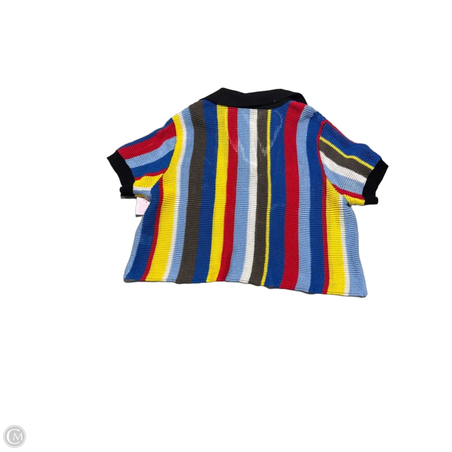 Top Short Sleeve By Cme In Striped Pattern, Size: Xl