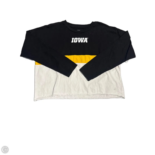 Top Long Sleeve By Authentic In Black & Yellow, Size: Xl