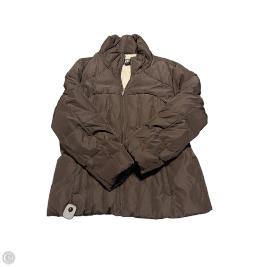 Coat Puffer & Quilted By Calvin Klein In Brown, Size: Xxl
