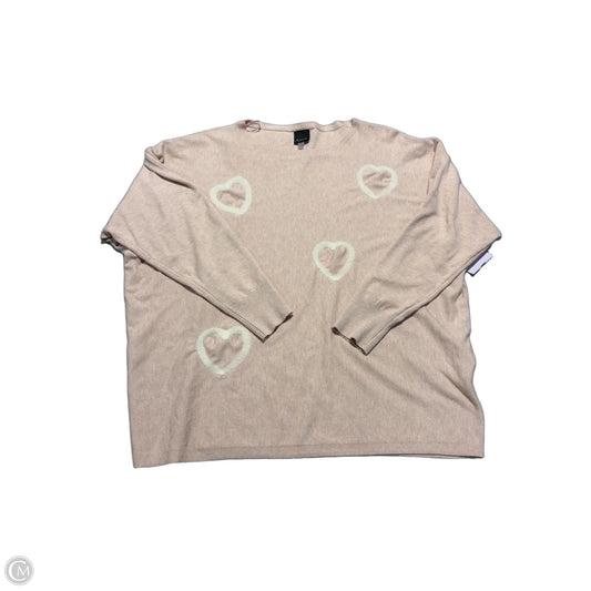 Top Long Sleeve By Aaeda In Pink, Size: 1x