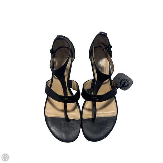 Sandals Designer By Coach In Gold & Pink, Size: 9