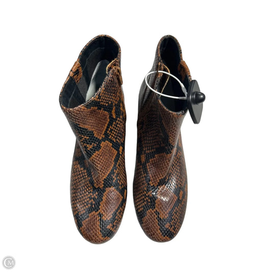 Boots Ankle Flats By Abeo In Snakeskin Print, Size: 10