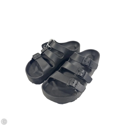 Sandals Flats By Birkenstock In Black, Size: 7.5