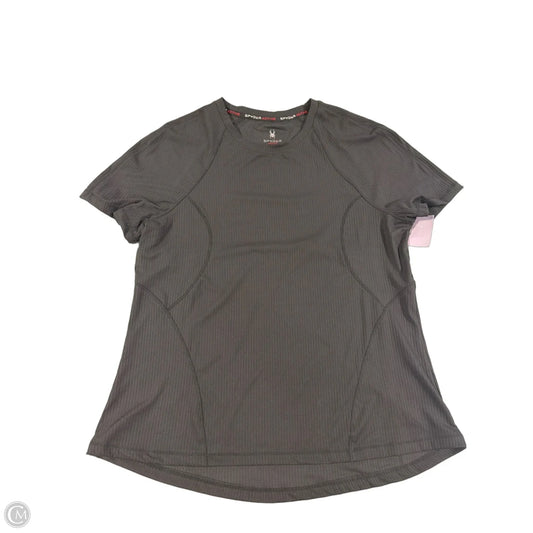 Athletic Top Short Sleeve By Spyder In Black, Size: M
