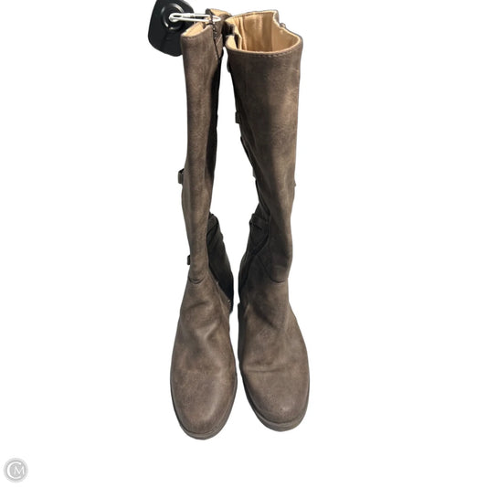 Boots Knee Flats By Journee In Brown, Size: 8