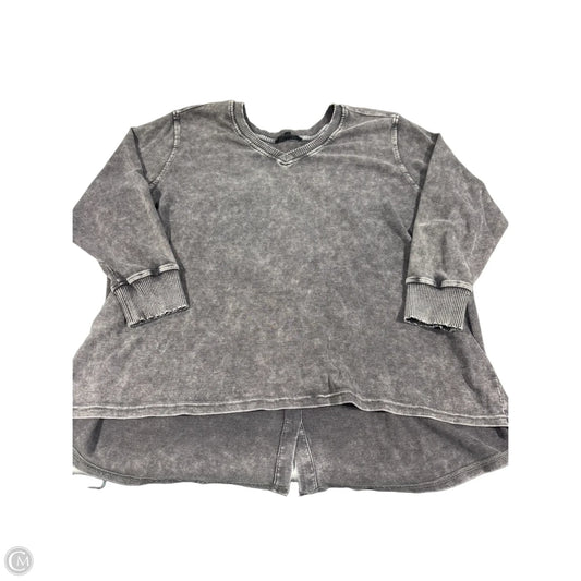 Top Long Sleeve By Jane And Delancey In Grey, Size: 2x