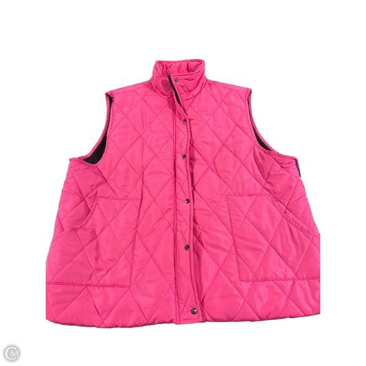 Vest Puffer & Quilted By Michelle In Pink, Size: 3x