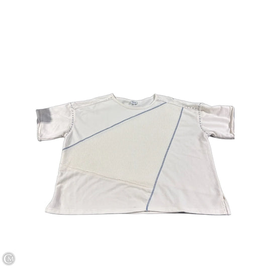 Top Short Sleeve By Bke In Cream, Size: Xl