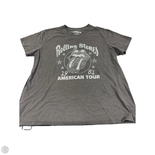 Top Short Sleeve By Cmc In Grey, Size: 1x