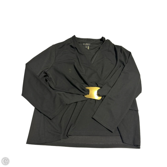 Top Long Sleeve By Donna Karan In Black, Size: Xl