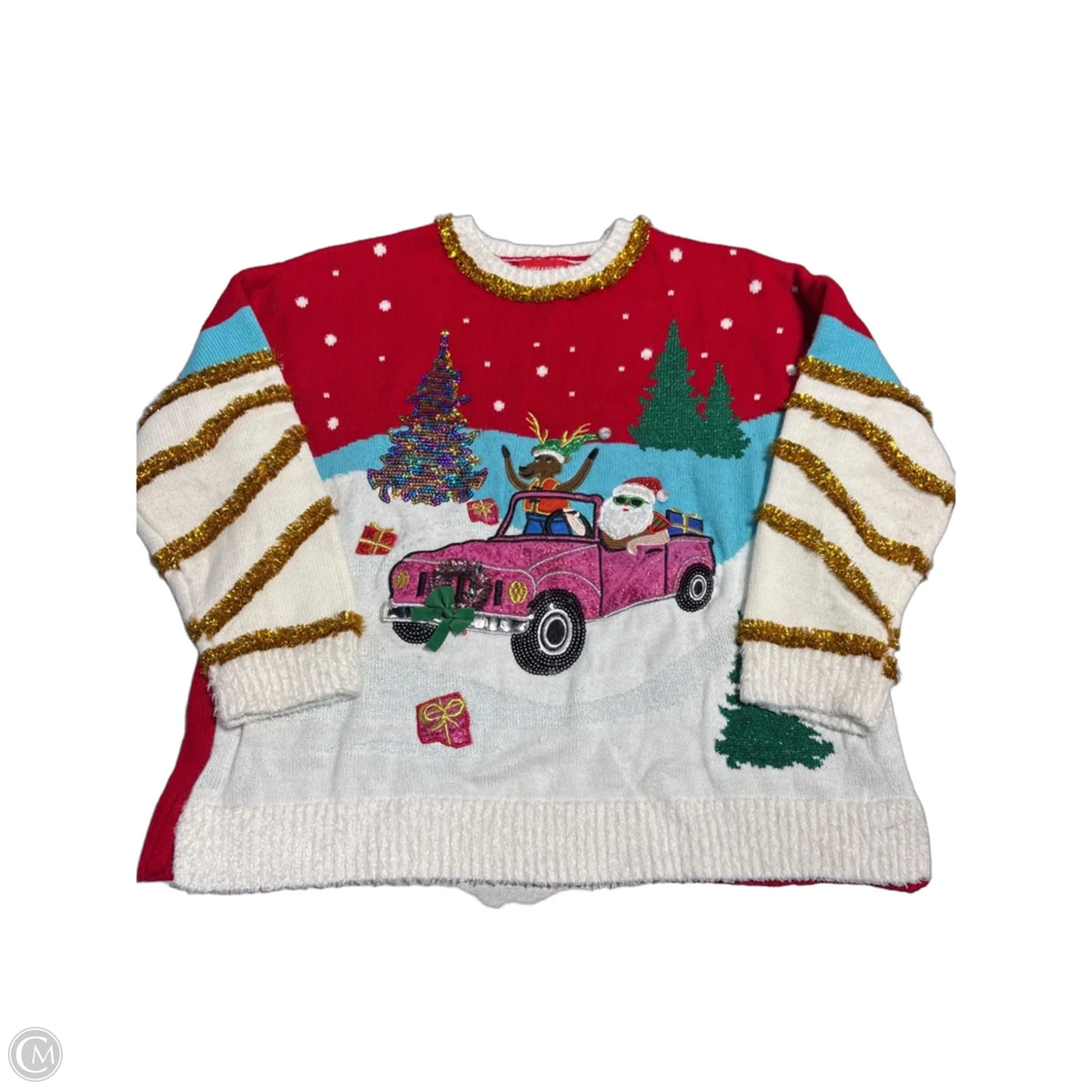 Sweater By Cmc In Red, Size: 1x