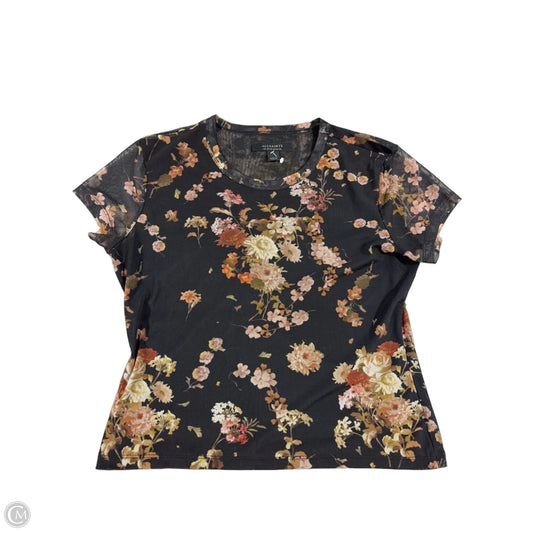 Top Short Sleeve Designer By All Saints In Black, Size: M