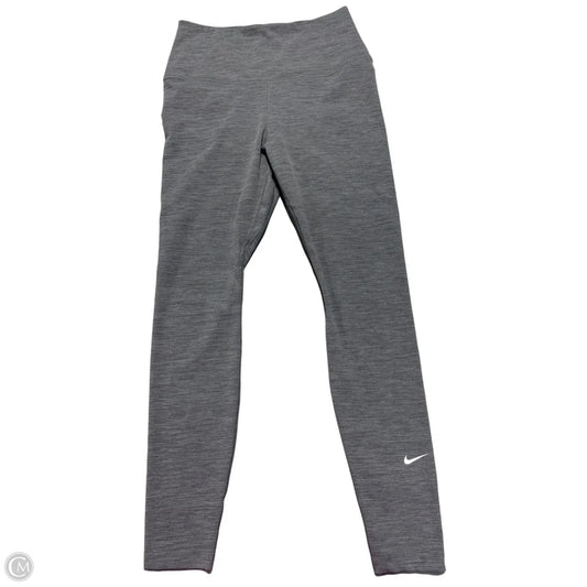 Athletic Leggings By Nike In Grey, Size: M