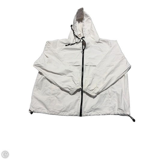 Jacket Windbreaker By Fabletics In White, Size: L