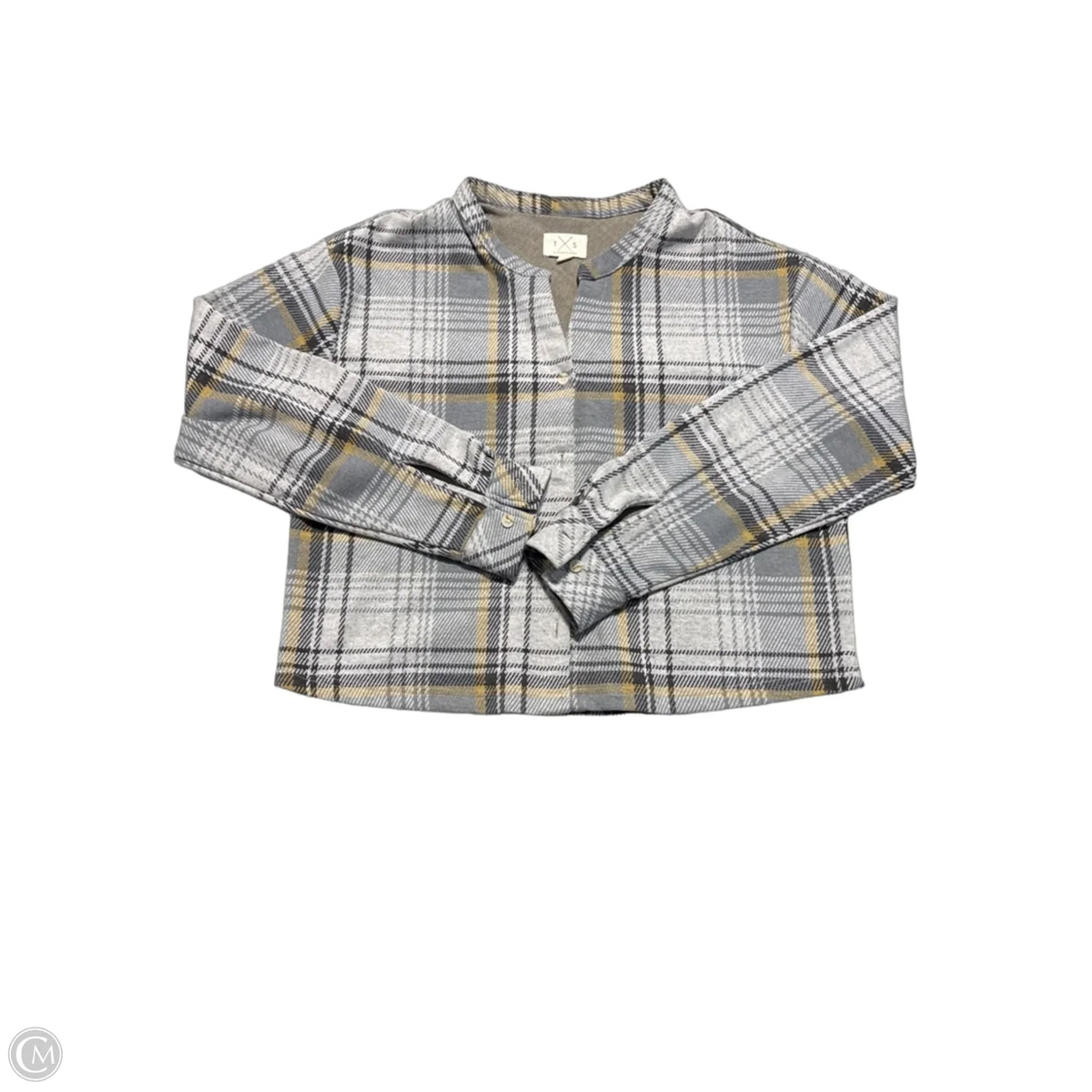 Top Long Sleeve By Thread And Supply In Grey, Size: S