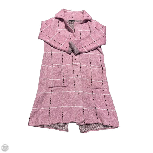 Coat Trench Coat By Cmc In Pink, Size: S
