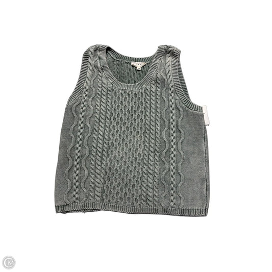 Vest Sweater By Aaron & Amber In Green, Size: M