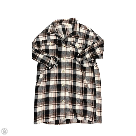 Jacket Fleece By Vanilla Bay In Plaid Pattern, Size: L