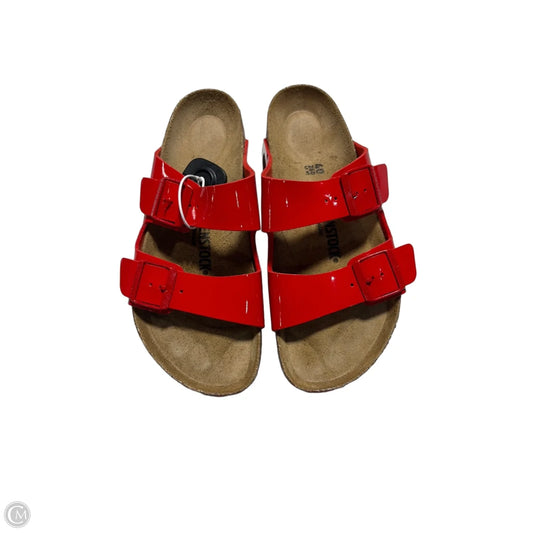 Sandals Flats By Birkenstock In Red, Size: 9