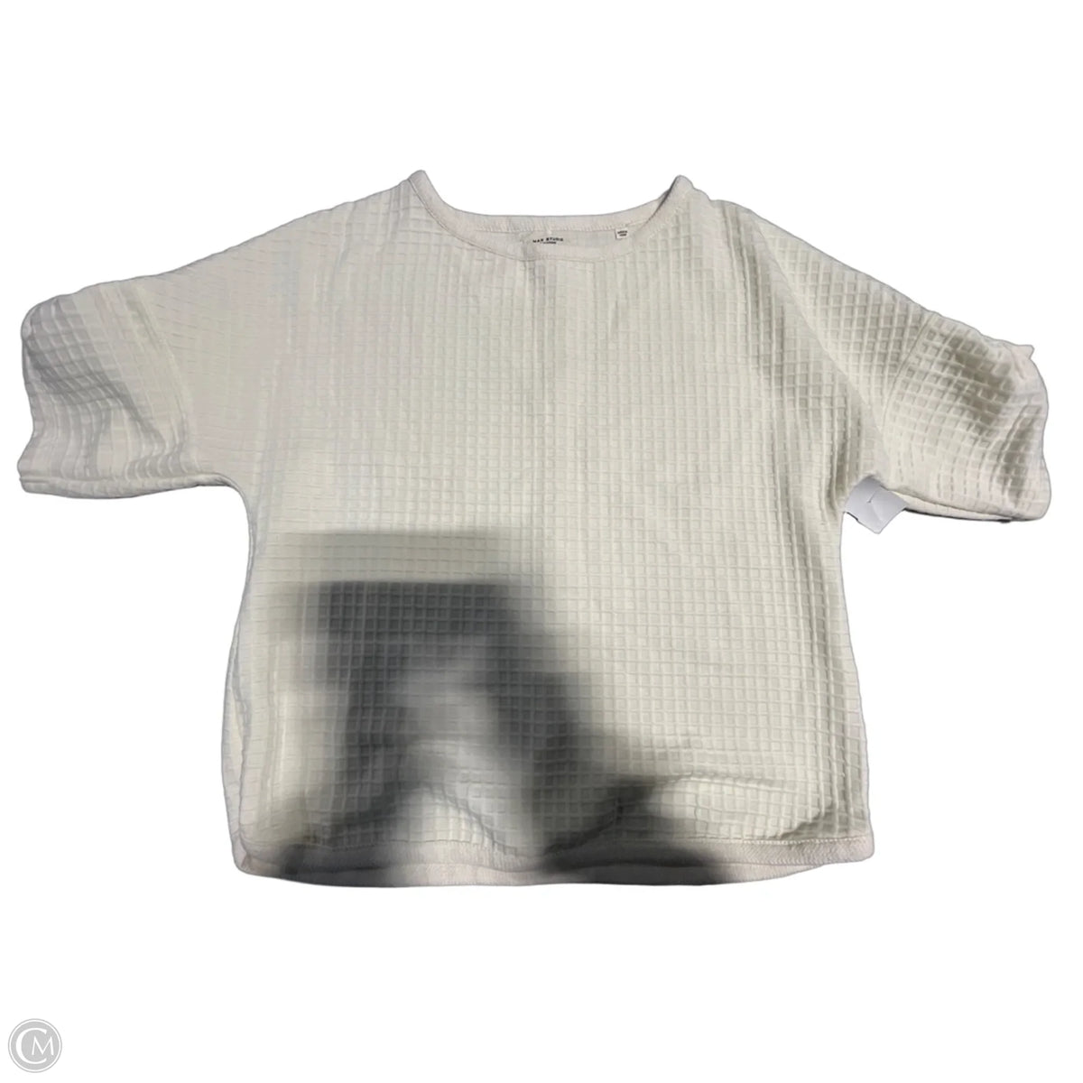 Top Short Sleeve By Max Studio In Cream, Size: M