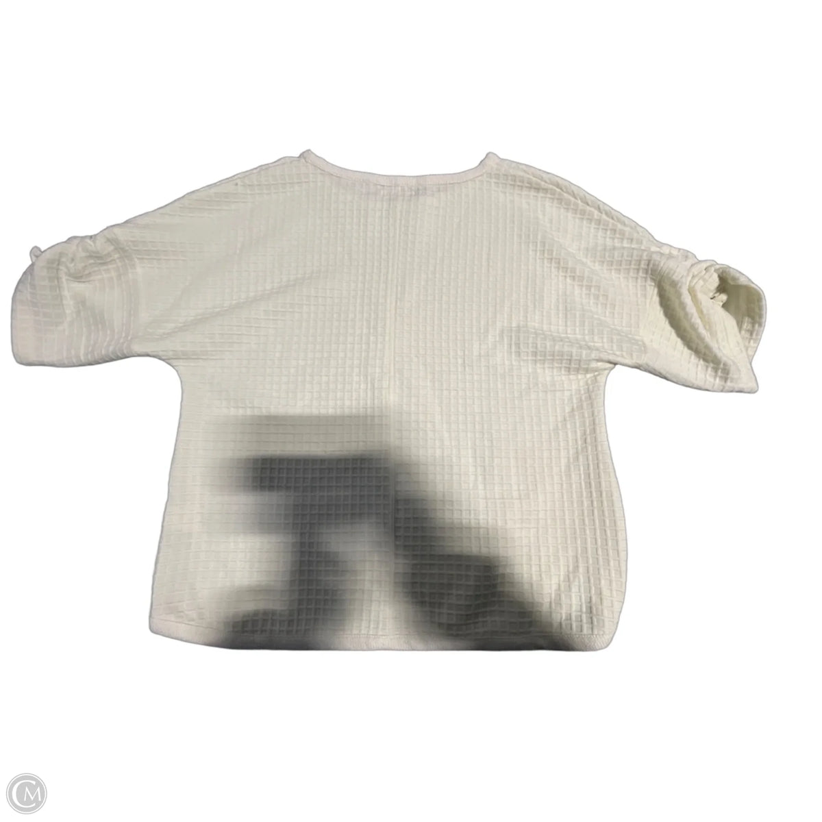 Top Short Sleeve By Max Studio In Cream, Size: M