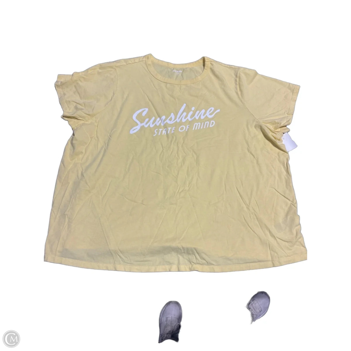 Top Short Sleeve Basic By Old Navy In Yellow, Size: 3x