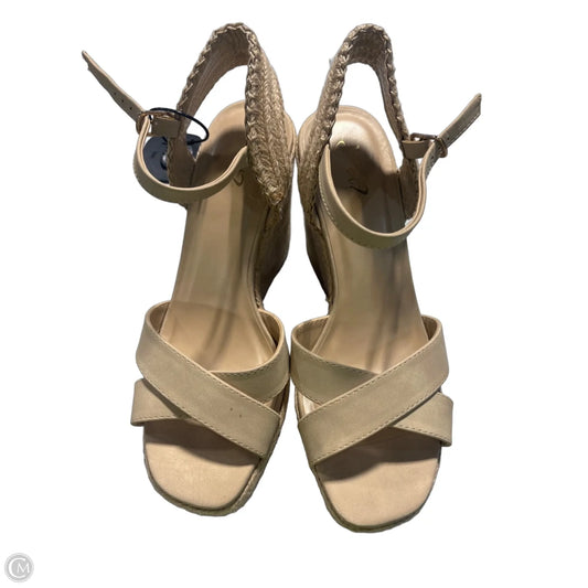 Shoes Heels Wedge By Cmc In Tan, Size: 10