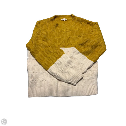 Sweater By Hem & Thread In Tan & Yellow, Size: S