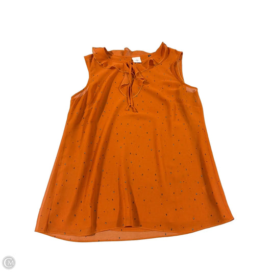Blouse Sleeveless By Cabi In Orange, Size: M