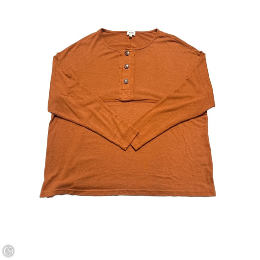 Top Long Sleeve By Bke In Orange, Size: Xl