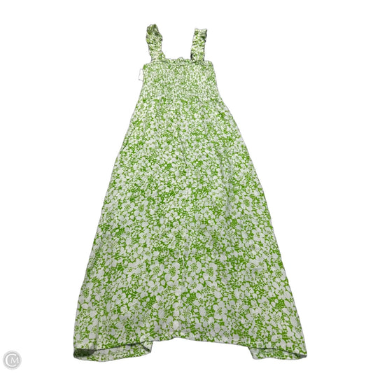 Dress Casual Midi By Faithfull The Brand In Green & White, Size: M