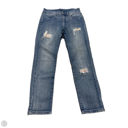 Jeans Straight By Joseph Ribkoff In Blue Denim, Size: 8