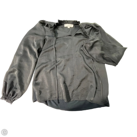 Top Long Sleeve By Loft In Black, Size: S
