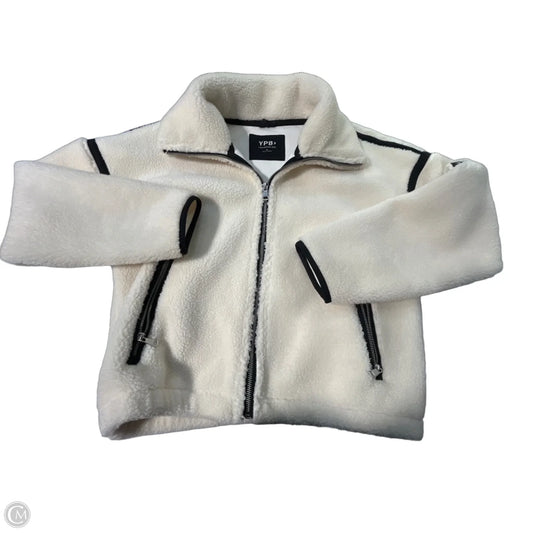 Jacket Faux Fur & Sherpa By Ypb In Cream, Size: M