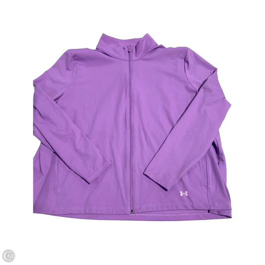 Athletic Jacket By Under Armour In Purple, Size: 3x