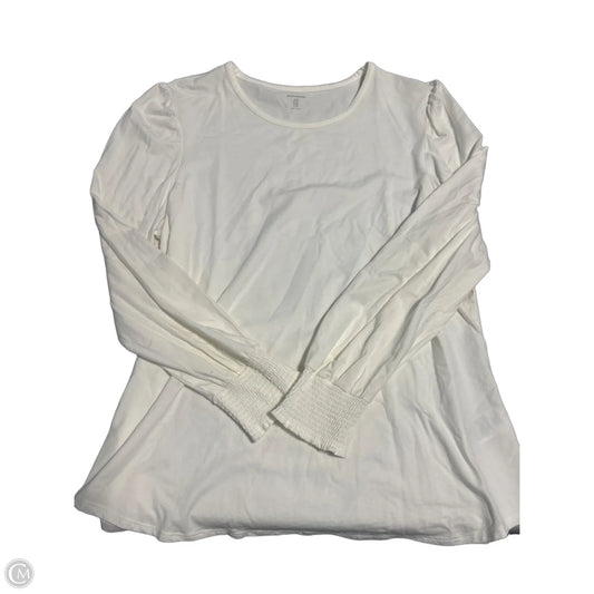 Top Long Sleeve By Amazon Essentials In White, Size: Xxl