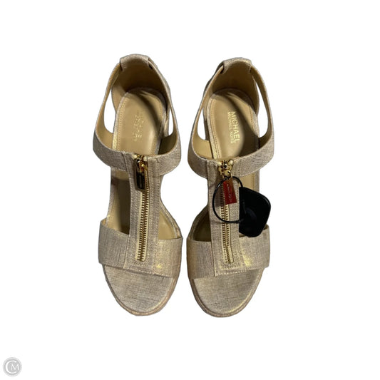 Sandals Heels Wedge By Michael By Michael Kors In Gold, Size: 7.5