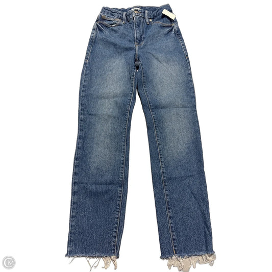 Jeans Straight By Good American In Blue Denim, Size: 2