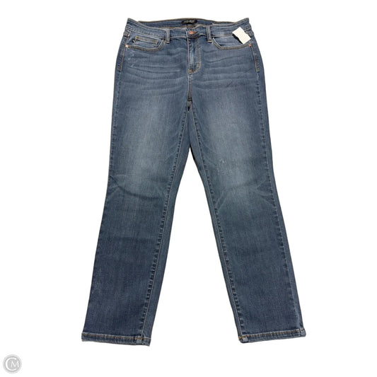 Jeans Straight By Judy Blue In Blue Denim, Size: 14