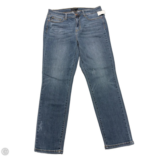 Jeans Straight By Judy Blue In Blue Denim, Size: 14